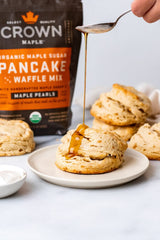 Crown Maple Certified Organic Pancake and Waffle Mix, Made with Handcrafted Sugar and Small-Batch Pearls, 16 Fl Oz (Pack of 1)