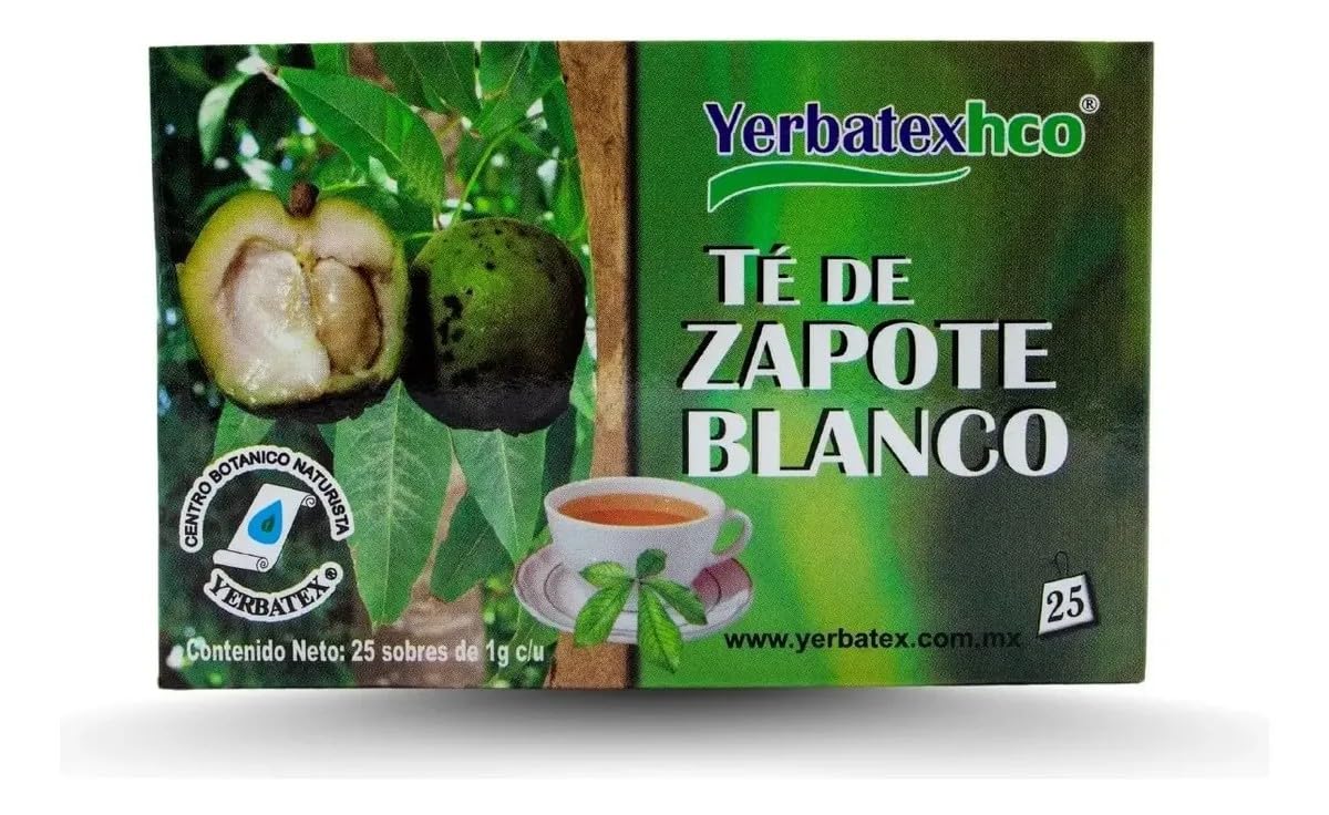 Zapote Blanco TE (WHITE SAPOTE TEA) 20 tea bags 100% NATURAL High Concentration in each cup