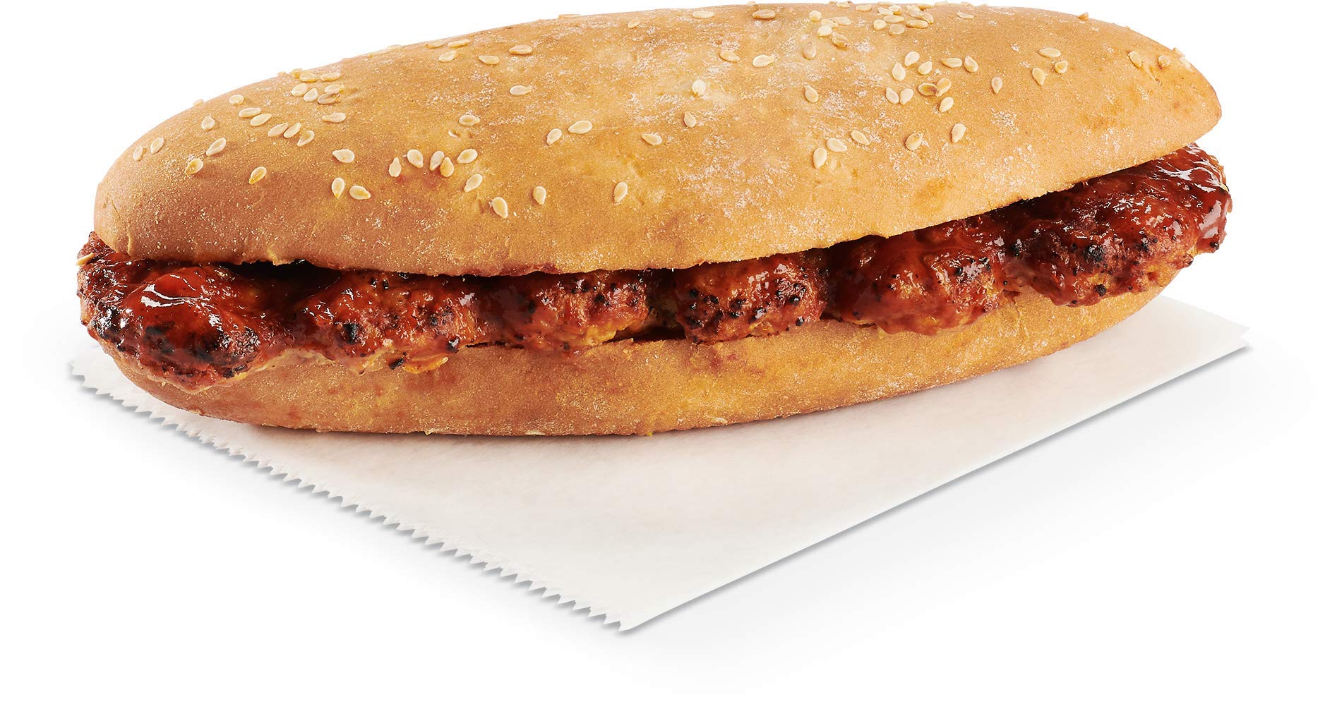 Advance Pierre Big Az Rack O Ribs Barbecue Pork Sandwich, 8.6 Ounce -- 8 per case.