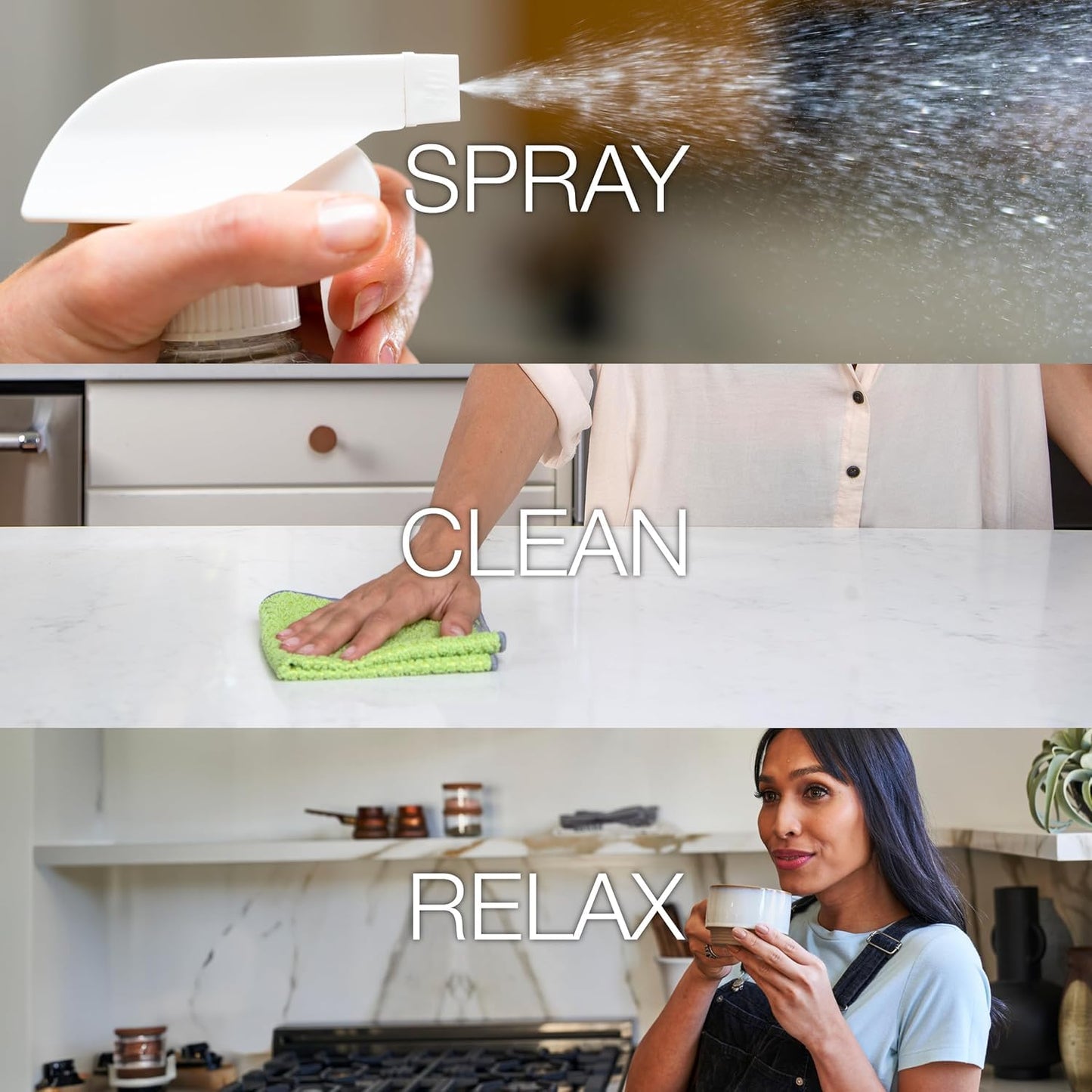 Bona All-Purpose Cleaner - Lavender White Tea Scent - 24 fl oz - Household Cleaner Cuts Through Tough Grease & Grime - Safe for Household Surfaces