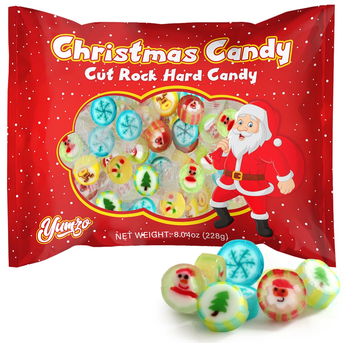 Christmas Candy Stocking Stuffers, Cut Rack Hard Candy, Old Fashioned Christmas Candy, Delicious Christmas Hard Candy Treats Perfect Traditional