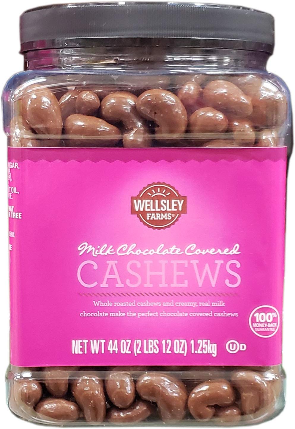 Wellsley Farms Milk Chocolate Covered Cashews - 2.75 lbs | Whole Roasted Cashews in Creamy Milk Chocolate | Kosher, Gluten-Free Sweet & Healthy Snack