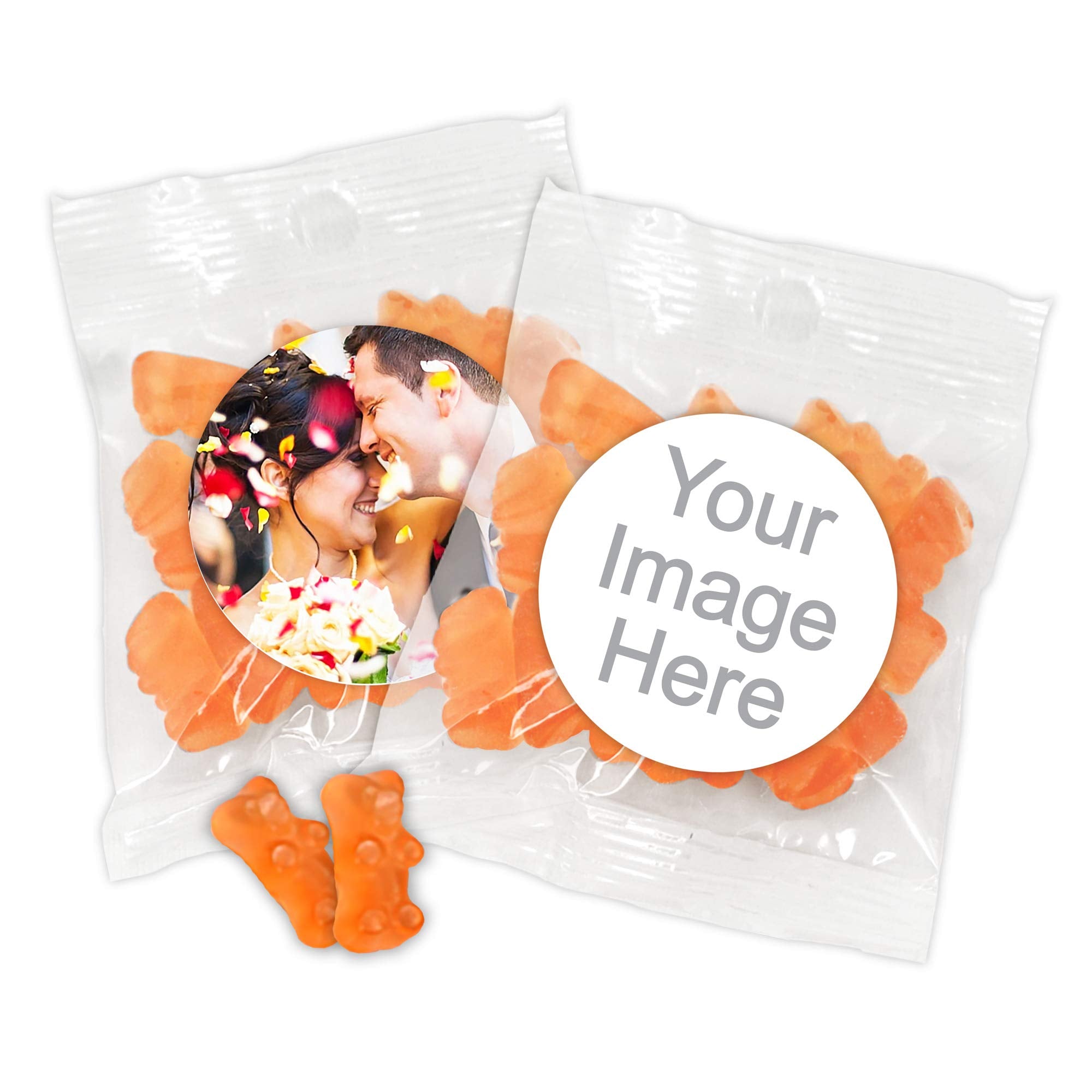 Personalized Gummy Bear Favors - Champagne Flavor, Personalized Champagne Gummy Bears Packets (Set of 24)