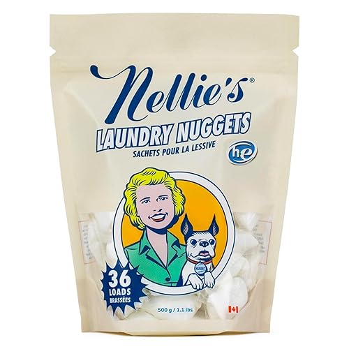 Nellie's Laundry Nuggets - Concentrated Detergent Pods - Vegan, Plant-Based, Biodegradable Formula - Effective & Gentle Cleaning - Eco-Friendly Power