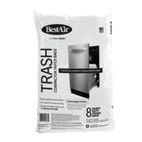 BestAir Heavy Duty Trash Compactor Bags (8-Pack) | Reinforced Bottom Seal | Wet-Strength Paper with Plastic Liner | Pre-Cuffed Flat Top for Secure Fit