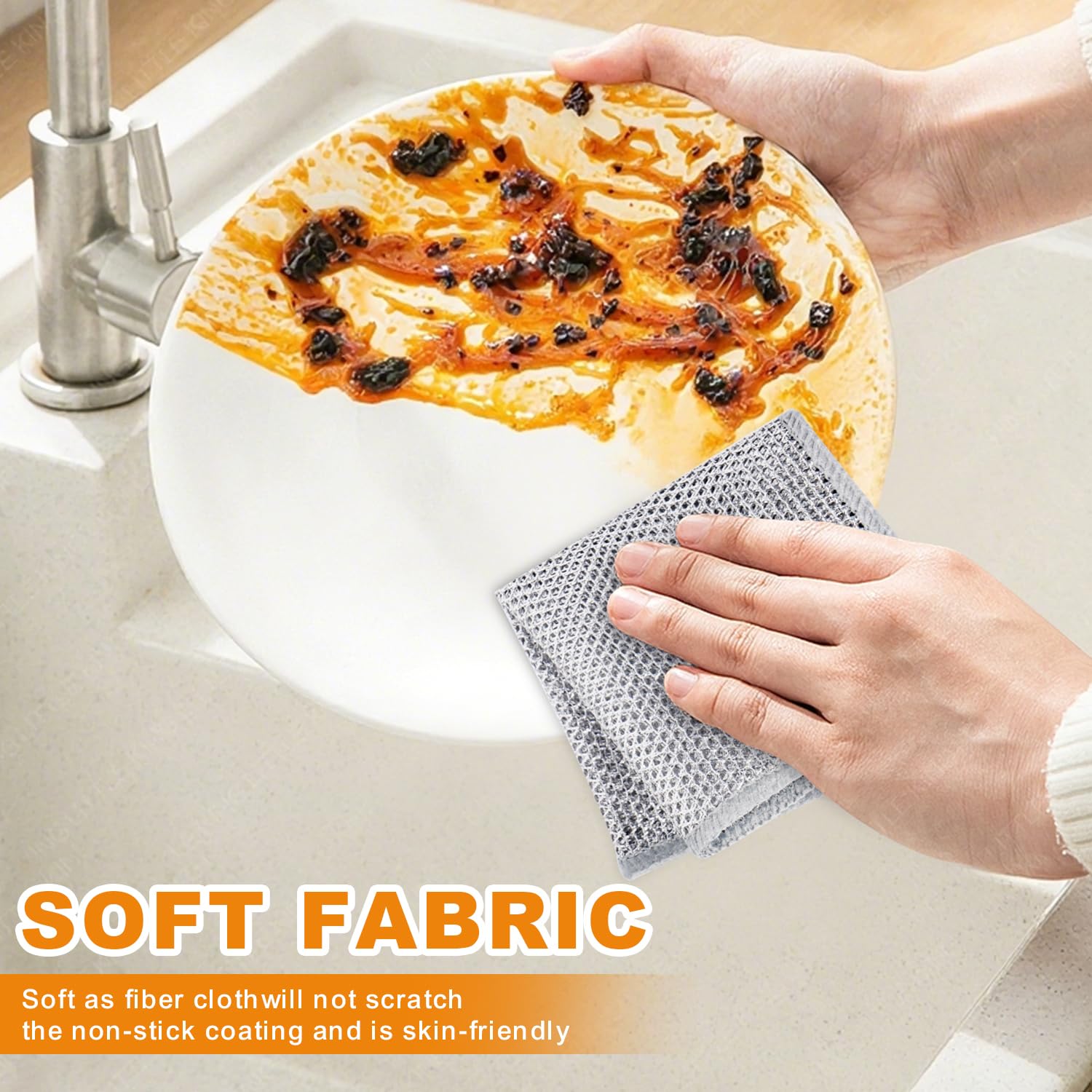 20 Pcs New Upgrade 3-Layer Metal Dish Cloth, No Scratches Wire Cleaning Cloth , Reusable Multipurpose Wire Dishwashing Rag for Kitchen Cleaning