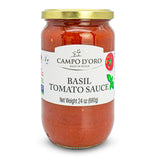 CAMPO D'ORO - Tomato Spaghetti Sauce with Basil, Pasta Sauce, 24 oz (680g)