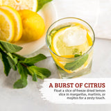 52USA Freeze Dried Lemon Slices, 3oz (85g), Dehydrated Lemon Slices for Teas, Infused Water, All Natural, No Additives, No Sugar Added, Dried Fruit