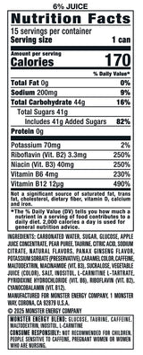 Monster Energy Juice Bad Apple, Energy + Juice, Energy Drink, 16 Ounce (Pack of 15)