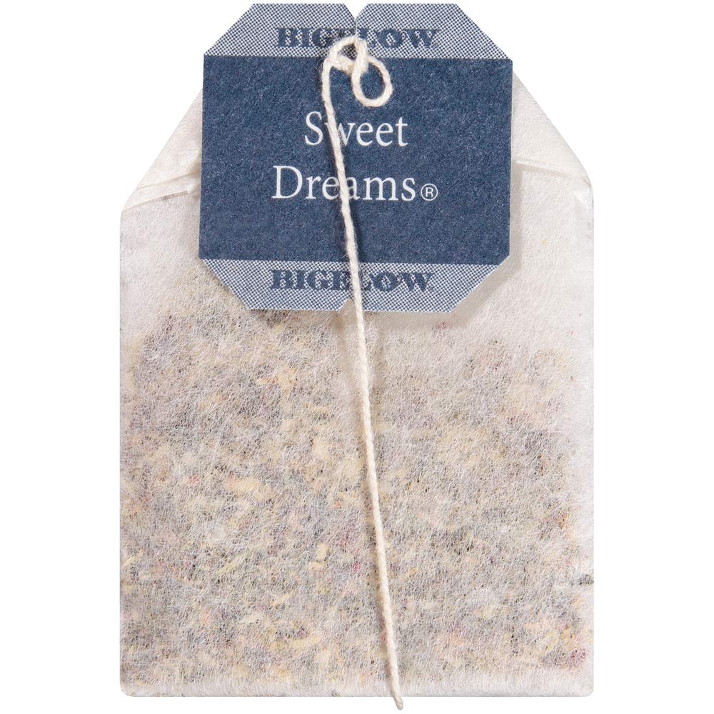 Bigelow Sweet Dreams Herbal Tea 28-Count Box (Pack of 1) Relaxing Blend of Chamomile & Mint Caffeine-Free Nighttime Herbal Tea in Individual