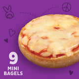 Annie's Frozen Mini Pizza Bagels, Three Cheese, Snacks, 9 Ct, 6.65 oz
