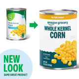 Amazon Grocery, Canned Whole Kernel Corn, No Salt Added, 15.25 Oz