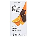 Theo Orange Organic Dark Chocolate Bar, 70% Cacao, 1 Bar | Vegan, Fair Trade