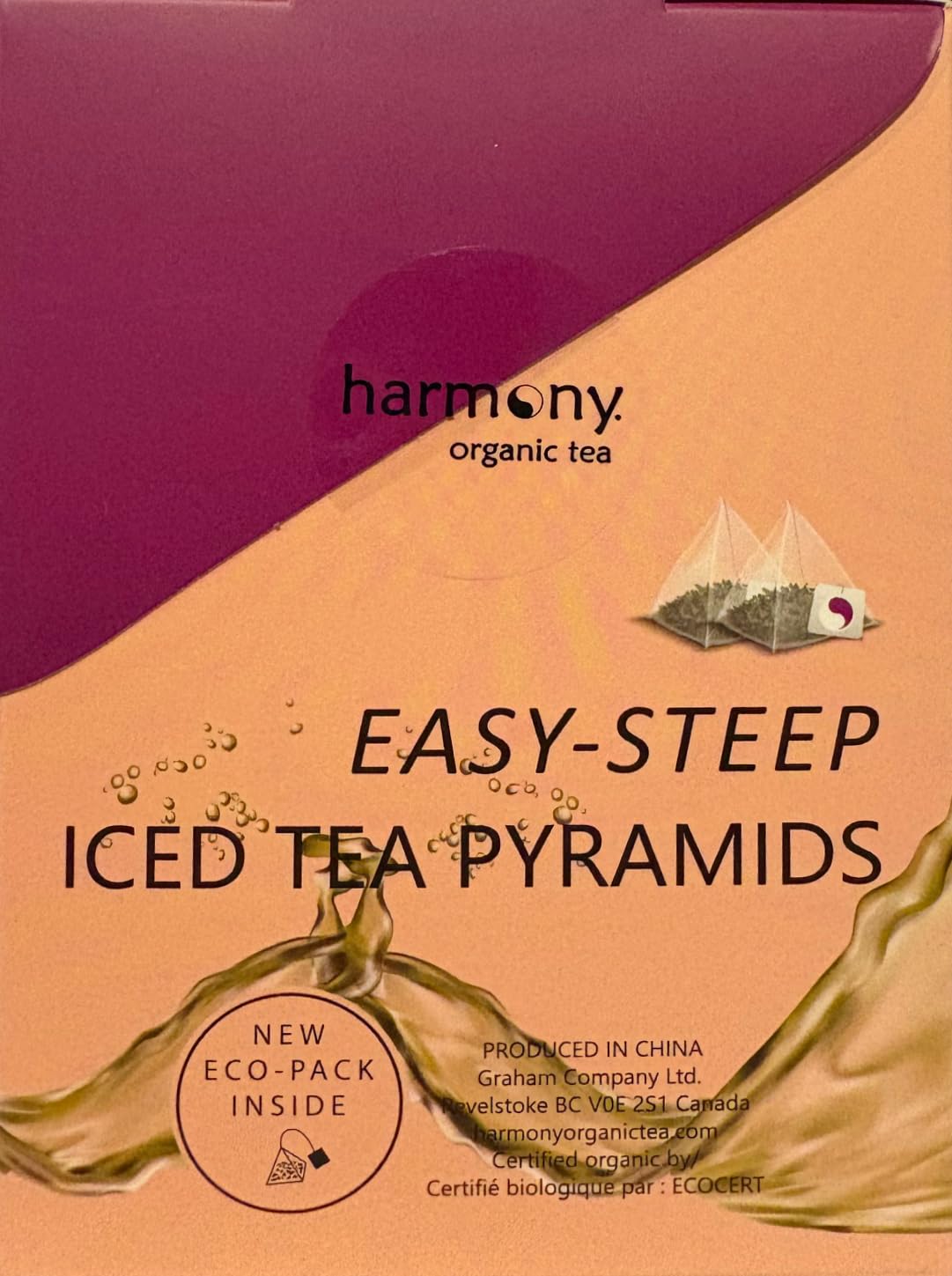 Harmony® Organic Passionfruit Green Tea Cold Brew with Matcha - 25 Tea Bags
