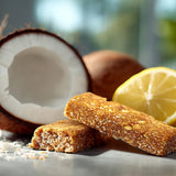NEOBAR Lemon Coconut Plant-Based Vegan Snack Bars, Gluten Free Dairy Free Snacks, No Added Sugar, No Preservatives, Non-GMO | 12 Count