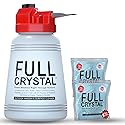 Full Crystal Window Cleaning Kit - 8 oz Glass Cleaner and Bottle with 27 ft Reach, Each 4 oz Bag Makes Up to 640 fl oz, Cleans Up to 40 Windows