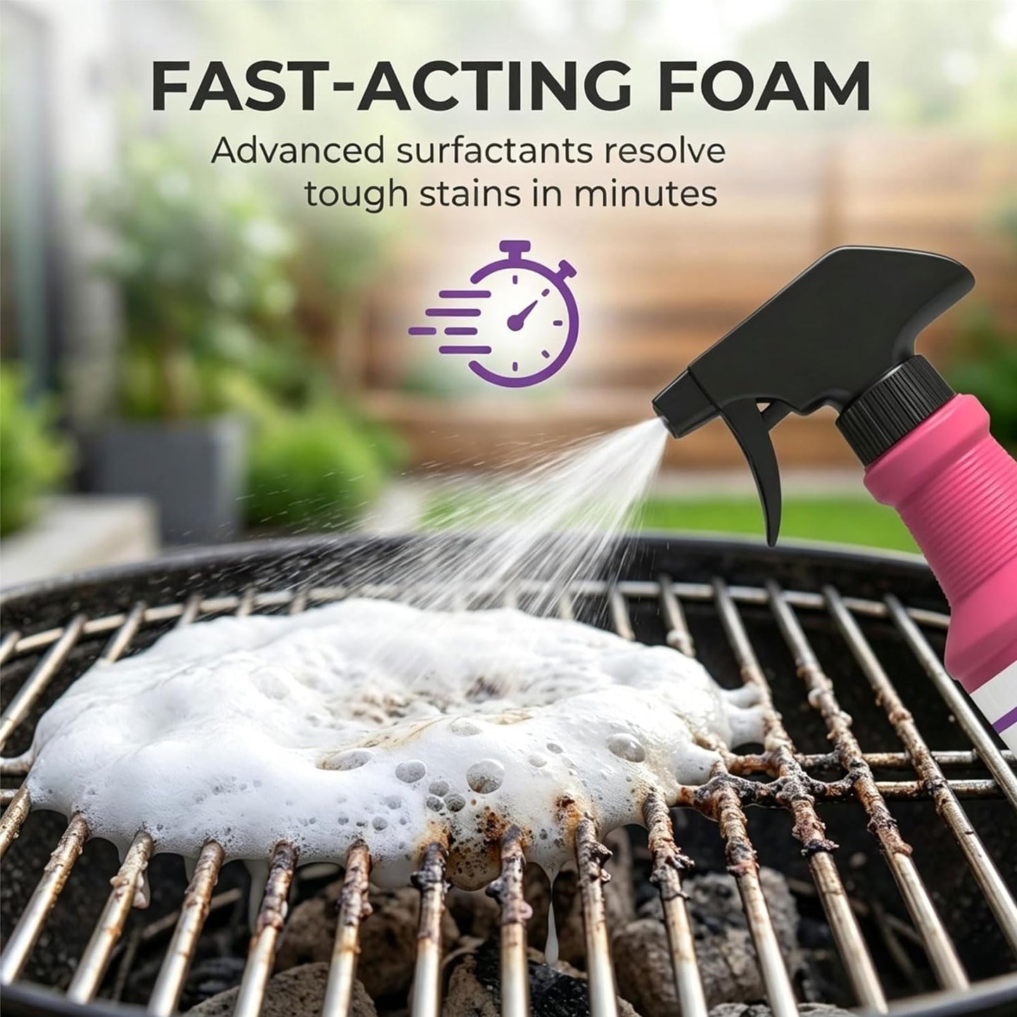 0BtunkIMQH Fast Acting Heavy Duty Grill Degreaser Spray, 2026 Upgrade BBQ Grill Cleaner, Multi-Functional Stubborn Grease Smoky Stains Remover