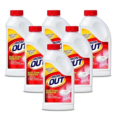 Iron OUT Powder Rust Stain Remover, Remove and Prevent Rust Stains in Bathrooms, Kitchens, Appliances, Laundry, and Outdoors, 1 Pound 12 Ounce, Pack