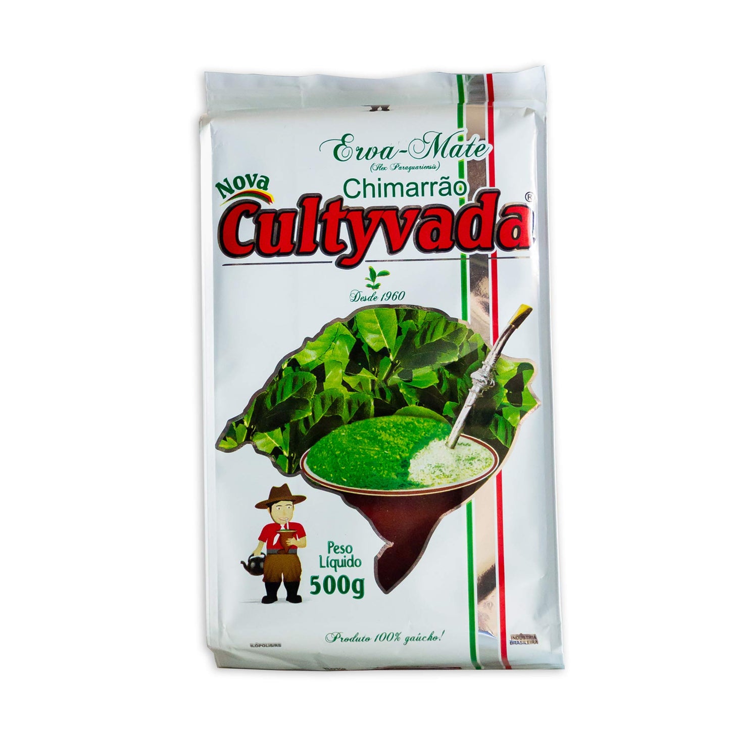 Circle of Drink - Cultyvada Nativa Chimarrao Erva Mate - Gourmet - Non-Aged - Super Fresh Green Brazilian Yerba Mate - Vacuum Sealed - 1.1 LB - 500g