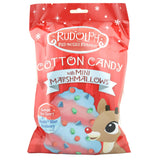 Rudolph The Red Nosed Reindeer Cotton Candy, Cherry and Blue Raspberry Flavored with Mini Marshmallows, Christmas Stocking Stuffers, 3 Ounces