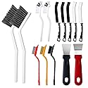14Pcs Crevice Cleaning Brush Set, V Shape Grout Cleaner Brush for Deep Cleaning Gap, Hard Bristle Scrub Brushes Tools, Cleaning Supplies for Household