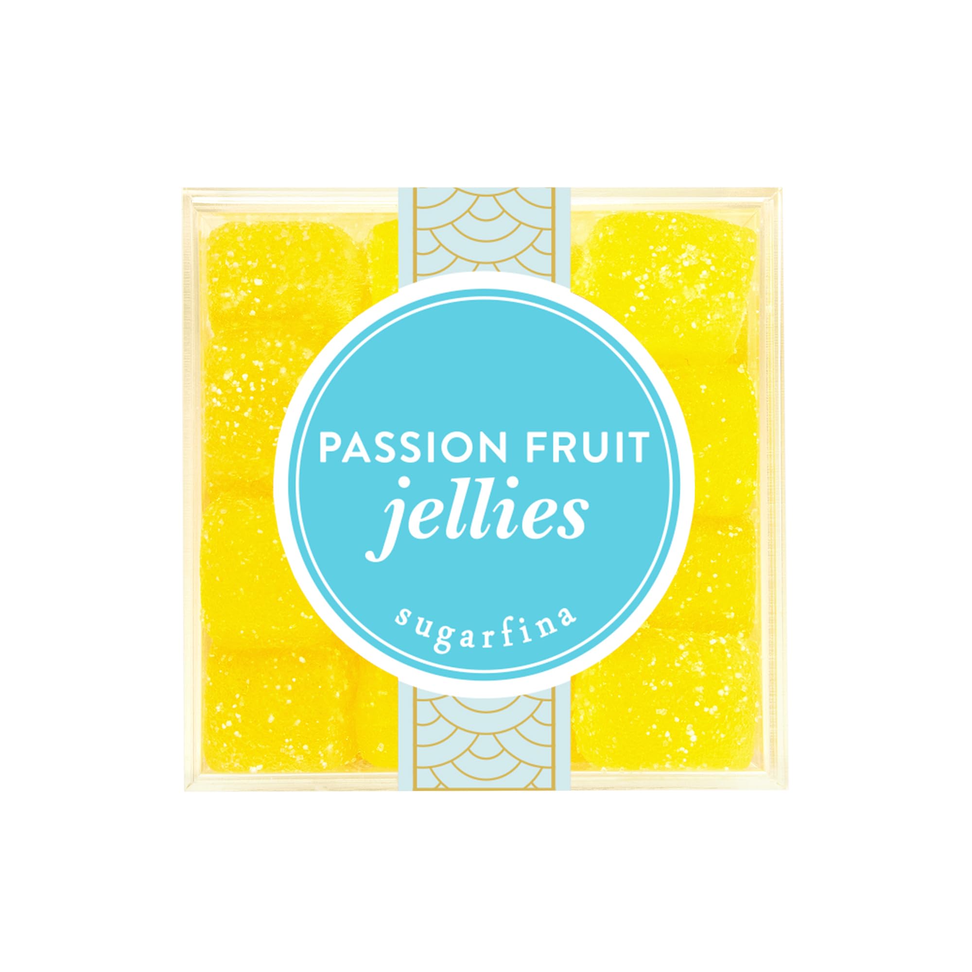 Sugarfina Passion Fruit Jellies Small Candy Cube, Gummies, 3.1 oz, 4 Count