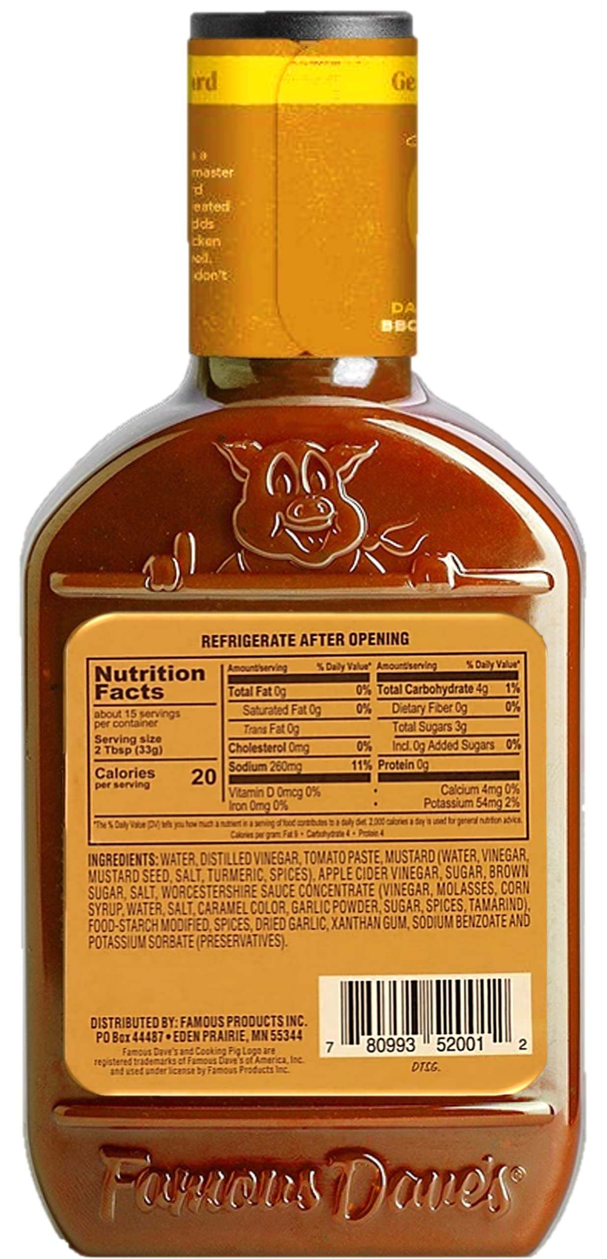 Famous Dave's - 2 pck, Georgia Mustard BBQ Sauce (32 oz.)