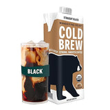 Wandering Bear Extra Strong Organic Cold Brew Coffee, Straight Black, 32 fl oz, 1 pack - Smooth, Organic, Unsweetened, Shelf-Stable, and Ready