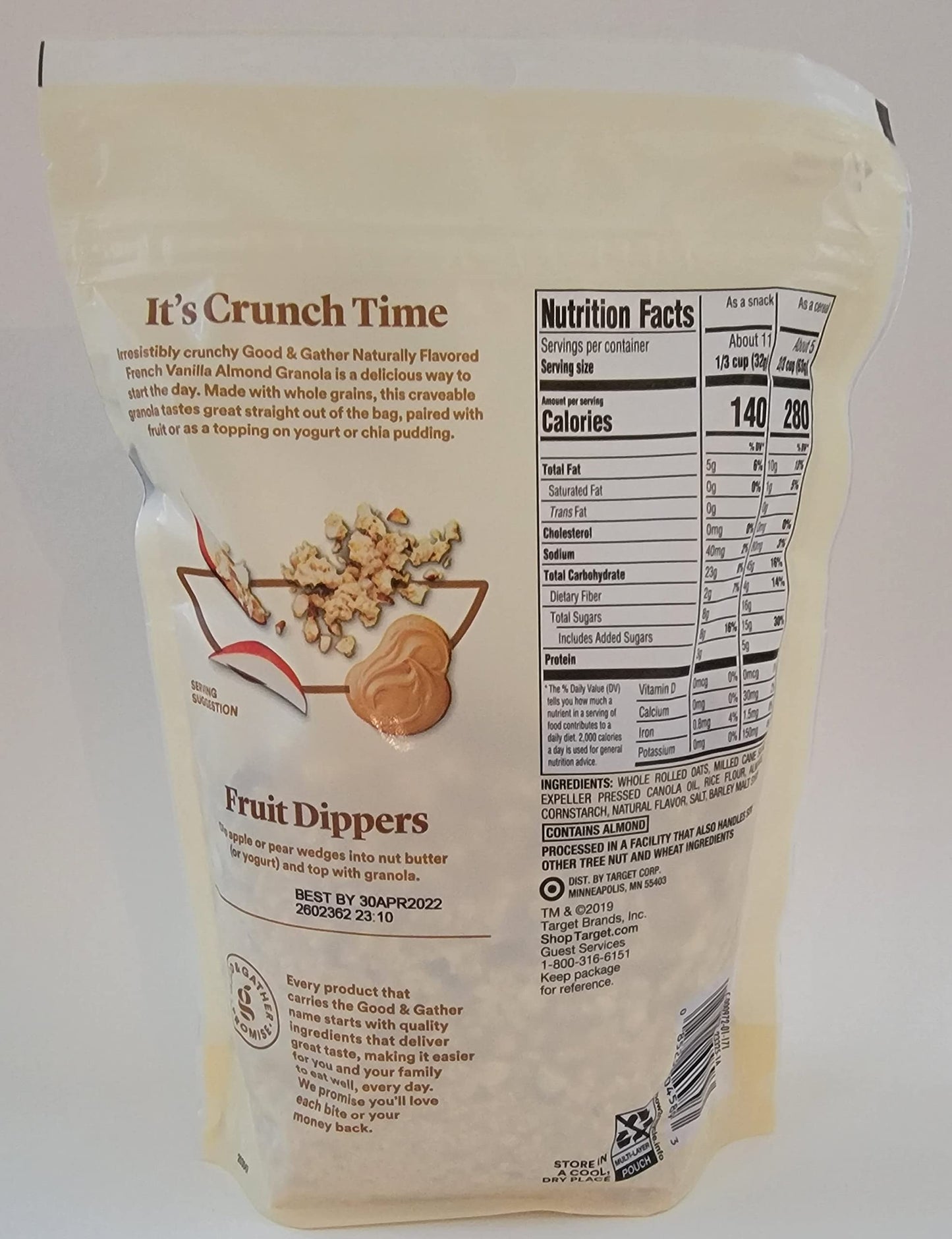 Good & Gather Organic French Vanilla Almond Granola, 12 OZ (one pack)