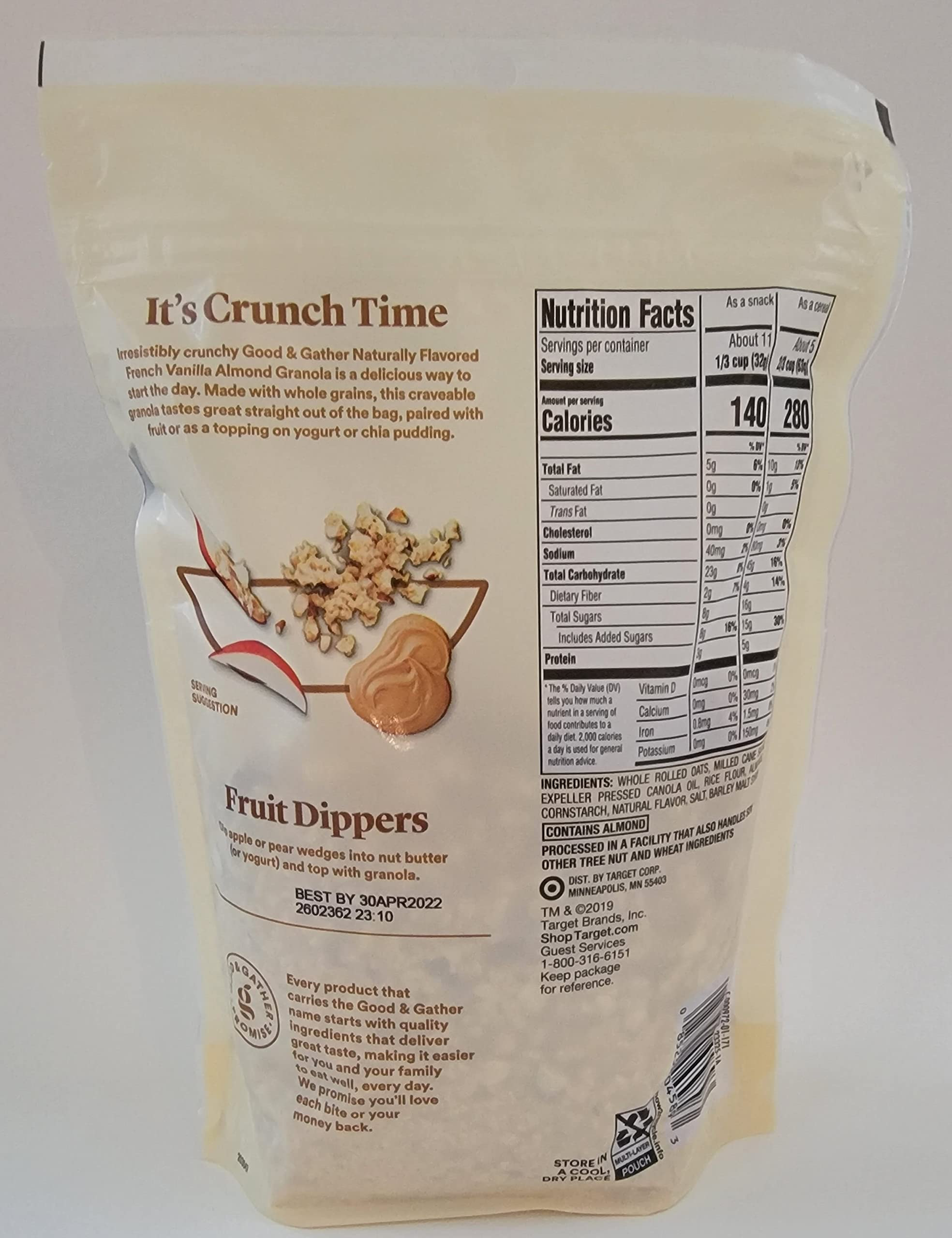 Good & Gather Organic French Vanilla Almond Granola, 12 OZ (one pack)