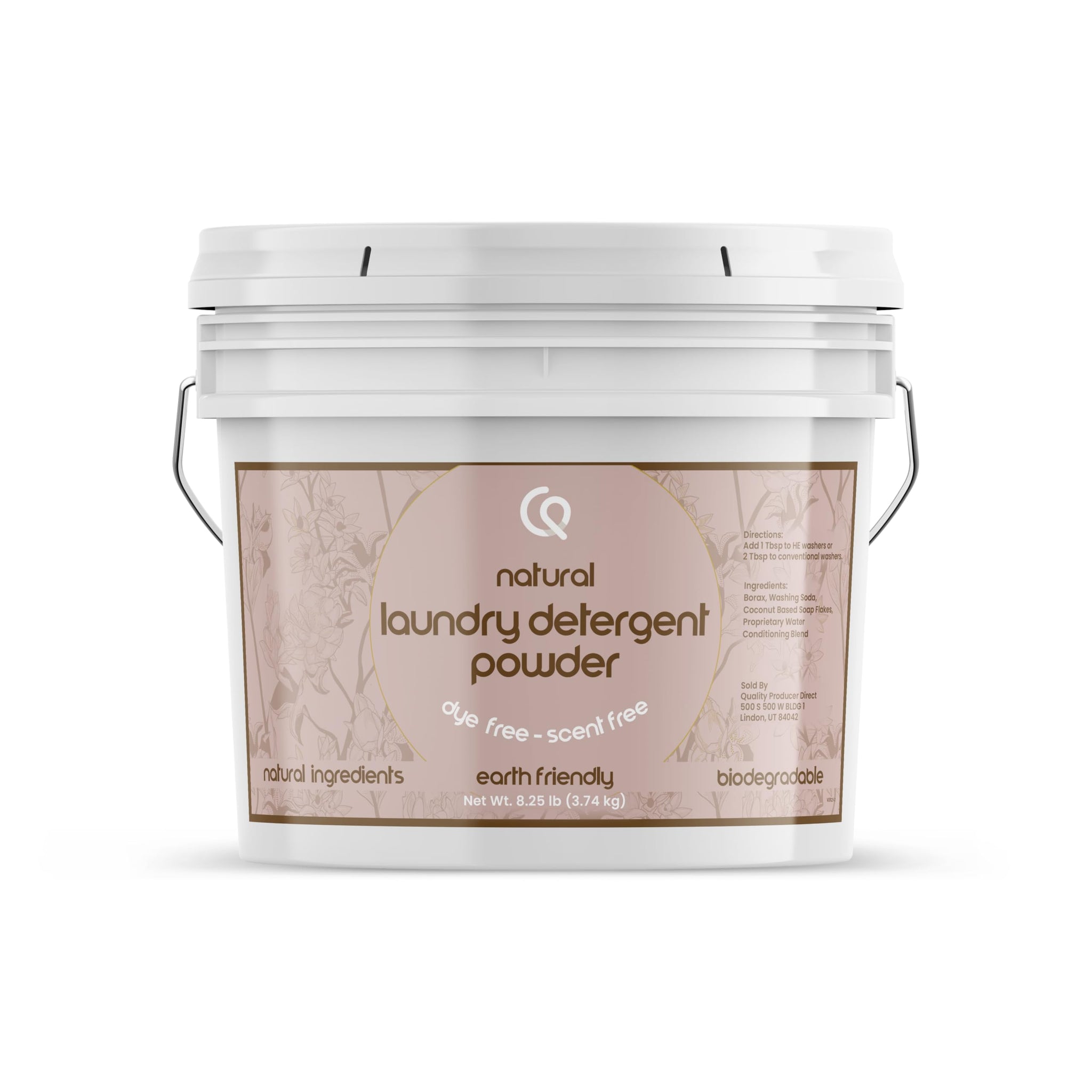 Premium Laundry Soap |1 Gallon |6 lb, Powdered, No Added Fragrance or Brightener, Gentle on Skin, Safe & Non-Toxic, HE Safe, Concentrated Cleaning