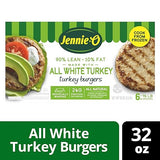 Jennie-O, Frozen All White Turkey Burgers, 2 lb