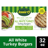 Jennie-O, Frozen All White Turkey Burgers, 2 lb