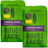 Doves Farm Organic Strong White Bread Flour 3.3 lb / 1.5 kg (Pack of 2) - High Protein British Baking Flour for Bread, Rolls and Sourdoughs | Kosher