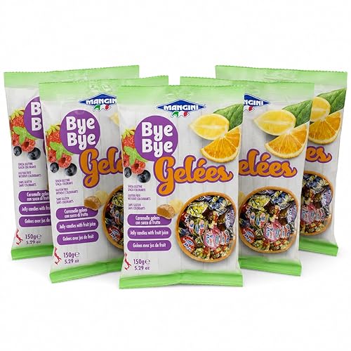 Mangini, Italian Mini Fruit Jelly Candy (Bye Gele) 150g Bag (5 pcs)