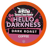 Java Factory Dark Roast Coffee Pods, Hello Darkness, 40 Count - Compatible with Keurig K Cup Brewers, Bold and Intense Coffee Flavor for Coffee