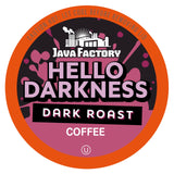Java Factory Dark Roast Coffee Pods, Hello Darkness, 40 Count - Compatible with Keurig K Cup Brewers, Bold and Intense Coffee Flavor for Coffee