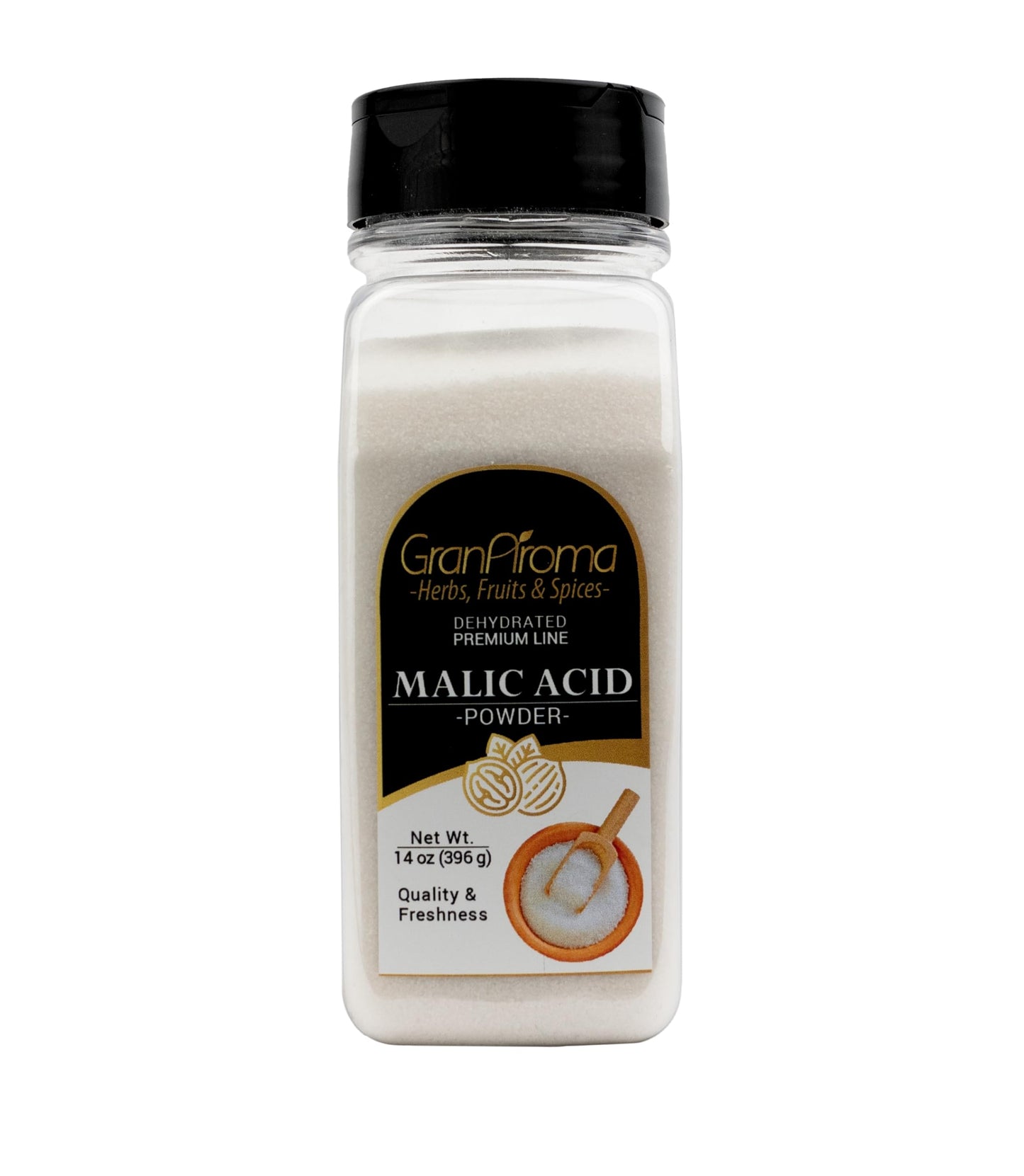 GranAroma Malic Acid, Tart Flavor, Ideal for Baking & Beverages (14 Ounce)