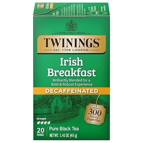 Twinings Tea Breakfast Tea - Irish Decaf - Case of 6-20 Bags