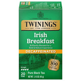 Twinings Tea Breakfast Tea - Irish Decaf - Case of 6-20 Bags