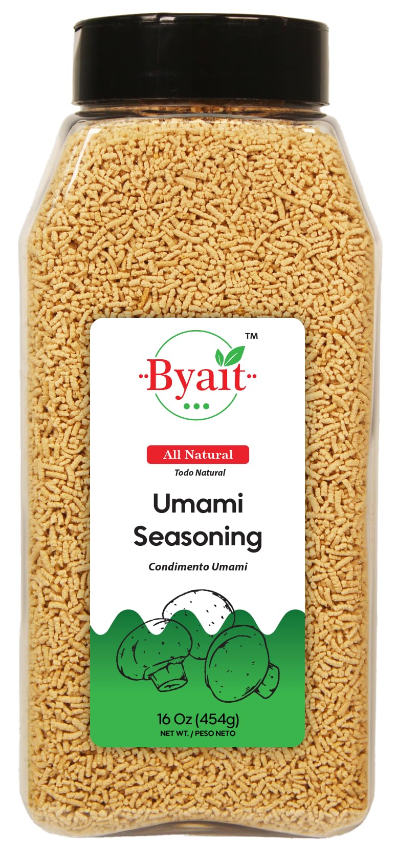 Byait Japanese Umami Seasoning with Salt 16 Oz, Shiitake Mushroom Powder