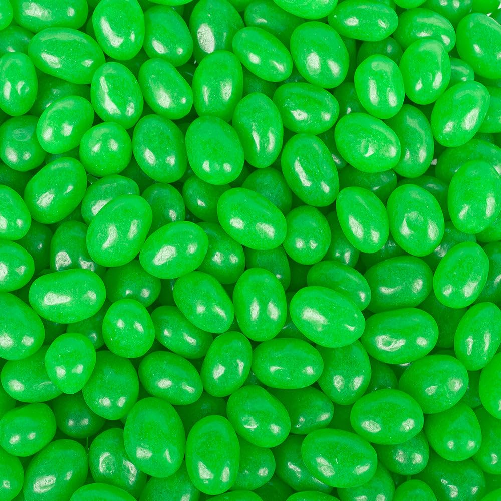 12 Pack St. Patrick's Day Stickered Goodie Bag Favors Filled With Green Apple Jelly Beans For Gifts, Giveaways, Party Treats, Festive Dessert Tables