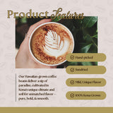 Hualalai Estate 100% Pure Kona Ground Coffee - Medium Dark Roasted Hawaiian Grown Beans - Pesticide-Free Gourmet Grade Premium Coffee (7 oz)