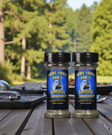 Sure Shot Sid’s Gunpowder BBQ Seasoning, 2 Pack (5.5 oz / 156 g Each) - Charcoal Smoky All-Purpose Grill Rub for Meat, Seafood, Eggs & Vegetables