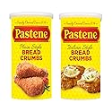 Pastene Breadcrumbs Variety Pack - Italian Seasoned & Plain Breadcrumbs for Breading, Baking, Meatballs & Everyday Cooking (Pack of 2, Variety)