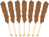 Buffalo Bills Root Beer (Brown) Rock Candy On A Stick (36-ct tub brown rock candy crystal sticks)