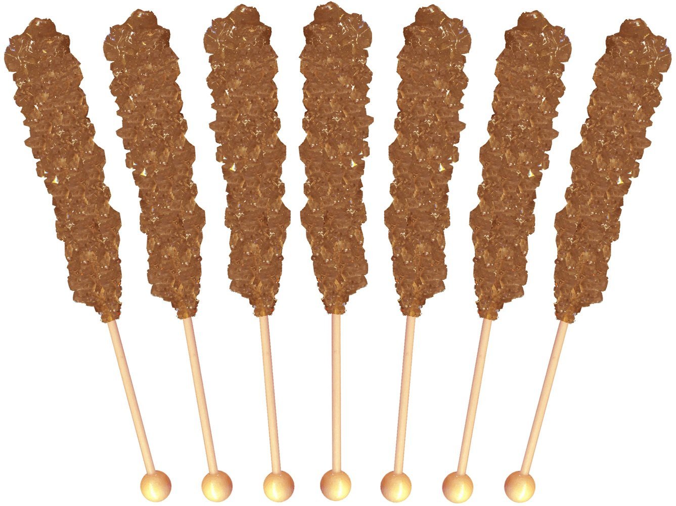 Buffalo Bills Root Beer (Brown) Rock Candy On A Stick (36-ct tub brown rock candy crystal sticks)