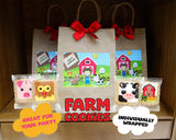 Farm Animal Cookies 24 Pack Party Favors Decorated Bulk | INDIVIDUALLY WRAPPED Sugar Cookies | Barn Yard Baby Shower Birthday Party | Peanut & Nut
