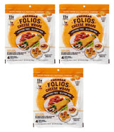 Folios 100% All Natural Cheese Wraps | Cheddar Flavor | Gluten Free, Grain Free and Naturally Lactose Free | Certified Keto | 1 gr of carbs, 3 Pack