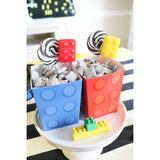 Fun Express Brick Party Building Block Suckers Lollipops Bulk - 12 Pack Individually Wrapped Candy Variety Pack for Kids Party Favors, Birthday Goodie
